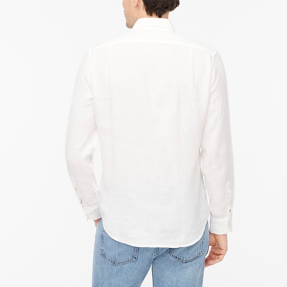 J Crew Linen/Cotton LS White Shirt - XL - Picture 5 of 5
